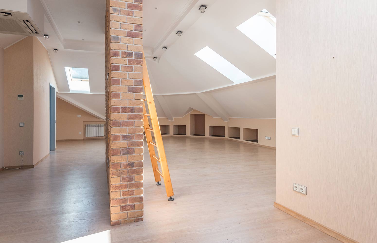 A finished loft conversion with dormer window