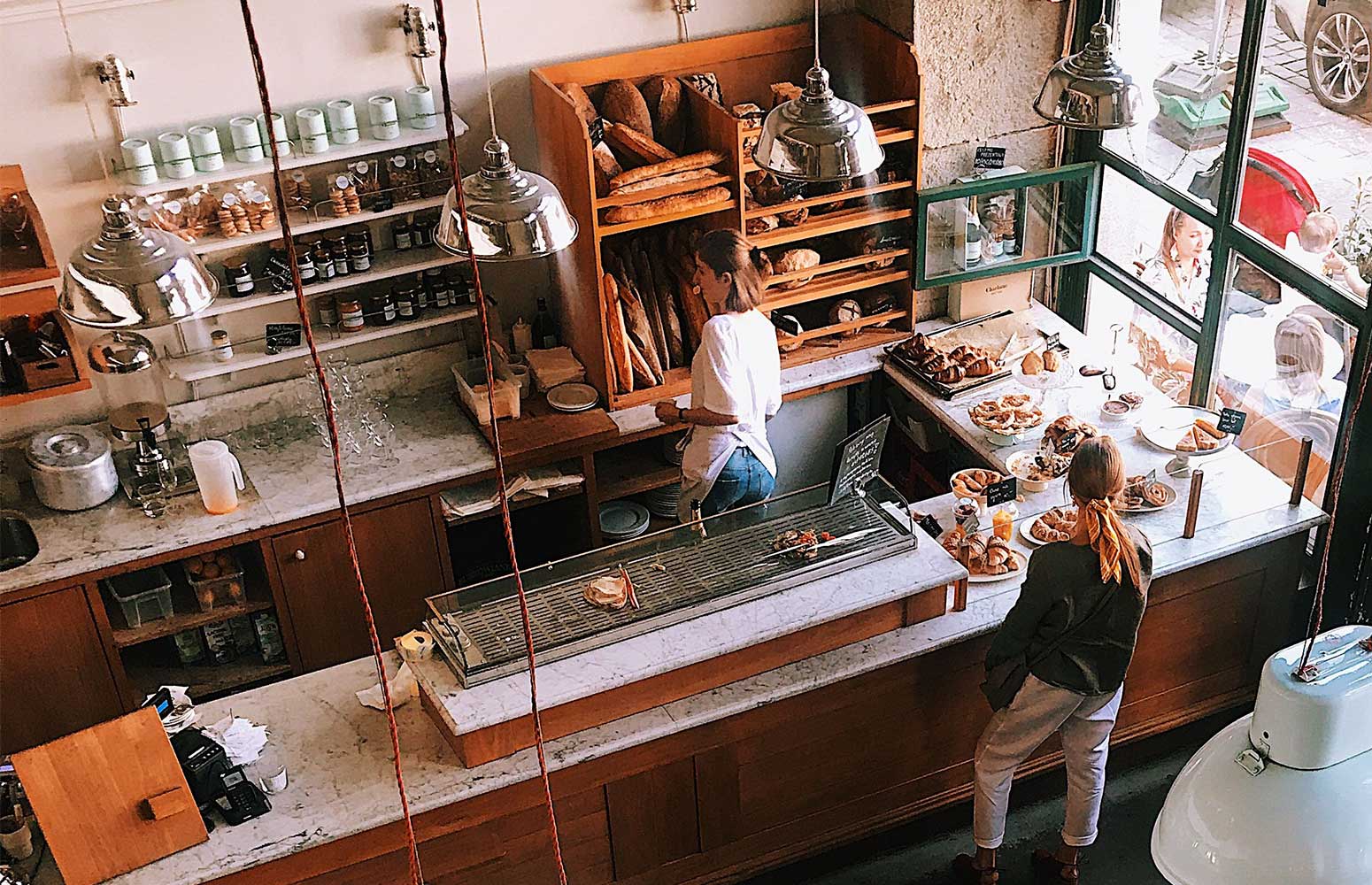 The counter at Butter & Crumb, full of fresh pastries